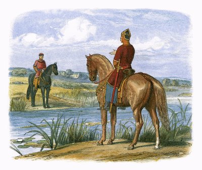 Henri et Étienne se concertent à travers la Tamise - James William Edmund Doyle