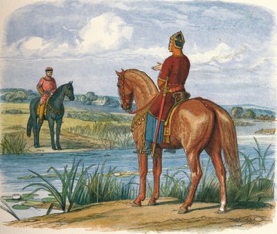 Henri et Étienne se concertent à travers la Tamise, 1153 - James William Edmund Doyle