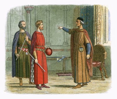 Le roi Édouard Ier menace le maréchal - James William Edmund Doyle