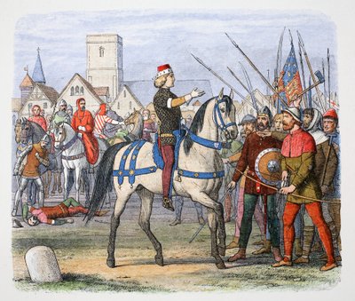 Le roi Richard II rencontre les rebelles à Smithfield, Révolte des paysans - James William Edmund Doyle