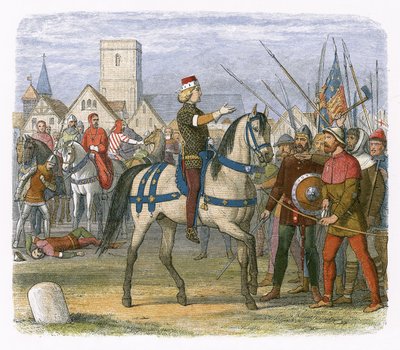 Richard prend le commandement des rebelles lors de la révolte des paysans - James William Edmund Doyle