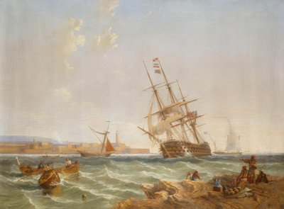 Le Grand Port de Malte depuis Corlandine Point - James Wilson Carmichael