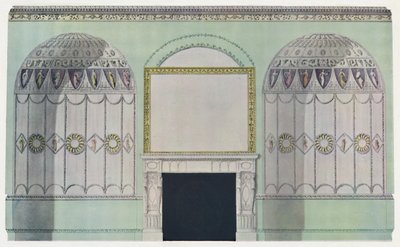 Cheminée encadrée par des alcôves, composition intérieure, 18e siècle - James Wyatt