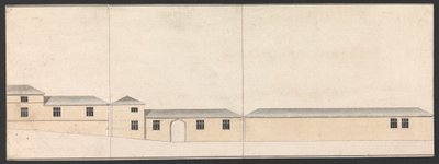 Cobham Hall, Kent : Élévation des écuries - James Wyatt
