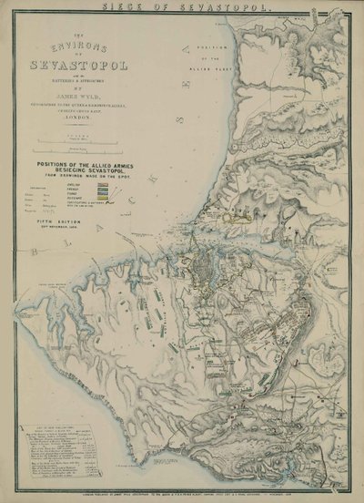 Carte des environs de Sébastopol - James Wyld