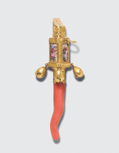 Hochet, anneau de dentition et sifflet pour enfant de la Régence, marqué Londres 1815/1816 - James and Ray John Montague