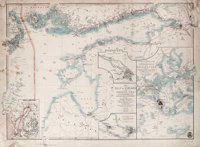 Carte du golfe de Finlande et de la mer Baltique - James the Younger Wyld