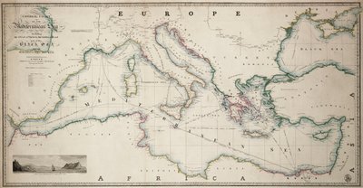 Carte générale de la mer Méditerranée incluant le golfe de Venise, l