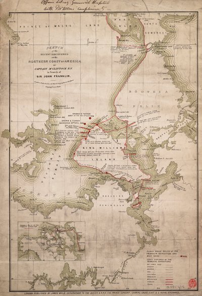 Croquis des découvertes sur la côte nord de l