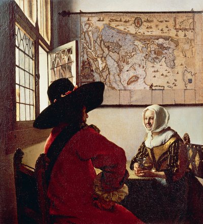 Soldat et fille rieuse - Johannes Vermeer
