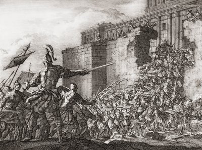 Pompée attaquant le Temple de Jérusalem en 63 av. J.-C. - Jan (after) Luyken