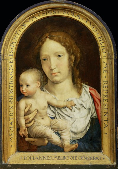 Diptyque de Carondelet : Vierge et Christ enfant ... - Jan (c.1472-c.1533) Gossaert