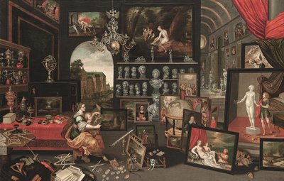 Allégorie de la vue (huile sur toile) - Jan (follower of) Brueghel