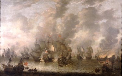 La Bataille de Scheveningen, 31 juillet 1653, vers 1654 - Jan Abrahamsz. Beerstraaten