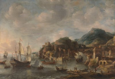 Navires néerlandais dans un port étranger - Jan Abrahamsz. Beerstraten