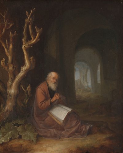 Un ermite priant dans une ruine - Jan Adriaensz. van Staveren