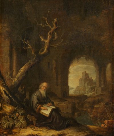 Un ermite dans une ruine - Jan Adriaensz. van Staveren
