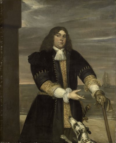 Jan van Gelder (1647-73), capitaine de marine, beau-fils de Michiel Adriaensz de Ruyter - Jan Andrea Lievens