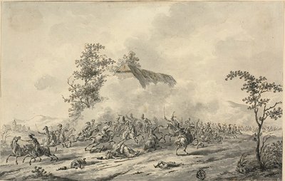 Bataille de cavalerie - Jan Antony Langendijk
