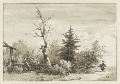 Paysage avec groupe d