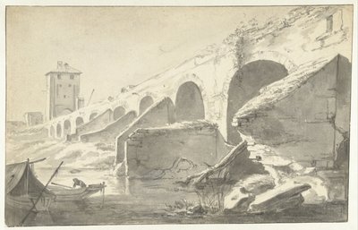 Ponte Molle à Rome (?) - Jan Asselijn