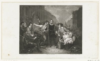 Le sacrifice de soi du maire Pieter van der Werff, 1574 - Jan Baptist Tetar van Elven