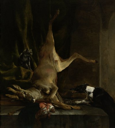 Un chien et un chat près d