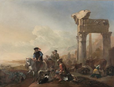 Chasseurs près des ruines, 1648 - Jan Baptist Weenix