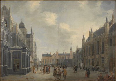 Place du Bourg à Bruges, 1672 - Jan Baptist van Meunincxhove