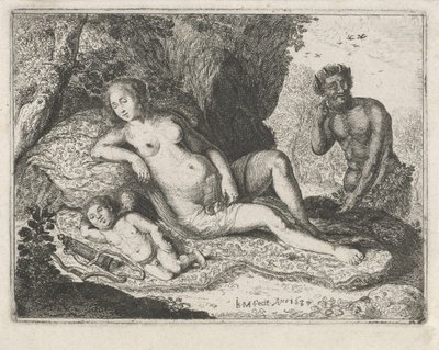 Vénus endormie espionnée par un satyre - Jan Barentsz. Muyckens