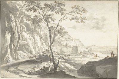 Paysage montagneux avec figures - Jan Both (possibly)