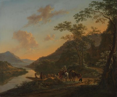 Paysage italien avec ferry - Jan Both