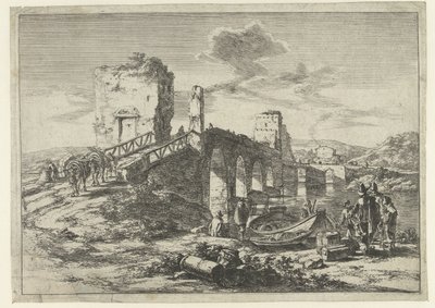 Paysage avec pont, le Ponte Molle - Jan Both