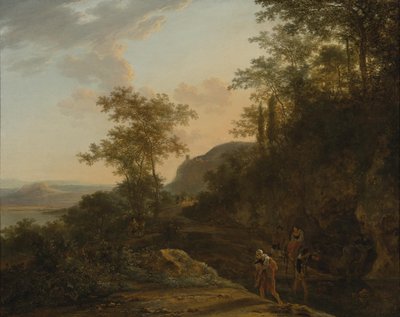 Paysage méridional avec des voyageurs à un gué - Jan Both