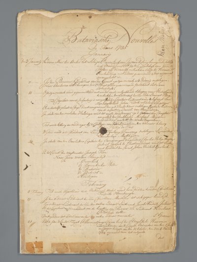 Nouvelles de Batavia 1785 - Jan Brandes