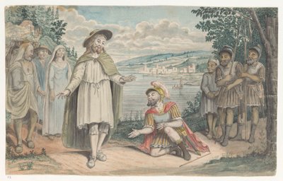 Centurion de Capharnaüm agenouillé devant le Christ - Jan Brandes