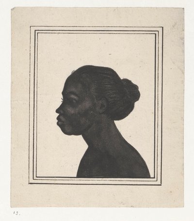 Portrait en silhouette de Flora, esclave - Jan Brandes
