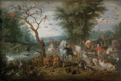 Paysage paradisiaque avec animaux - Jan Brueghel the Elder
