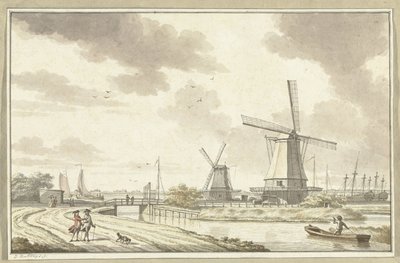 Vue sur Zandhoek, hors de Haarlemmerpoort à Amsterdam - Jan Bulthuis