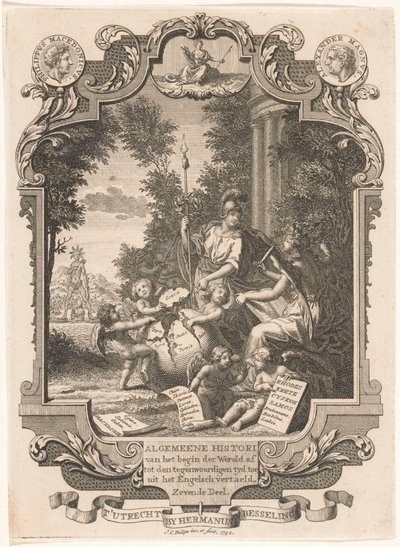 Cartouche avec allégorie sur l
