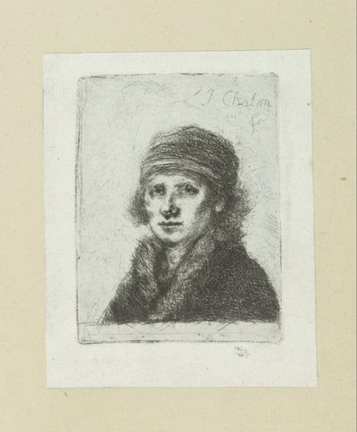 Jeune homme avec col en fourrure - Jan Chalon