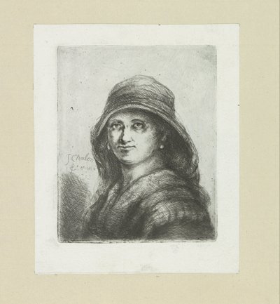 Jeune femme avec capuchon - Jan Chalon