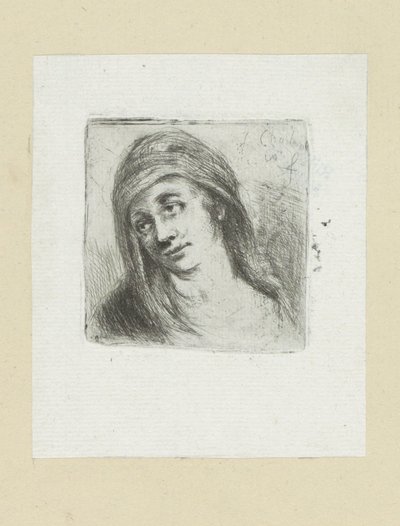 Jeune femme avec un foulard - Jan Chalon