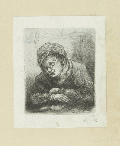 Homme lisant avec des lunettes - Jan Chalon