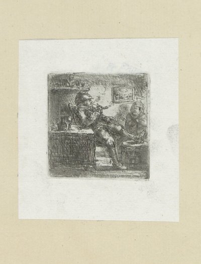 Homme avec pipe - Jan Chalon