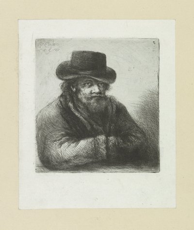 Vieil homme avec barbe et chapeau (série: L