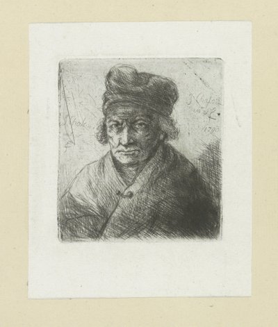 Vieil homme avec un bonnet - Jan Chalon