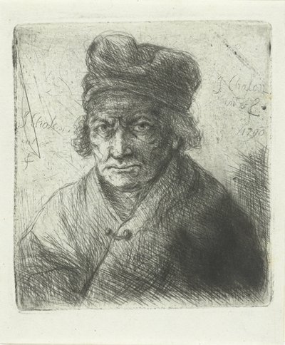 Vieil homme avec un bonnet - Jan Chalon