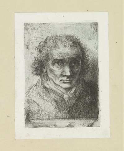 Homme adulte avec une écharpe (The Compleat Work of Etchings by John Chalon) - Jan Chalon