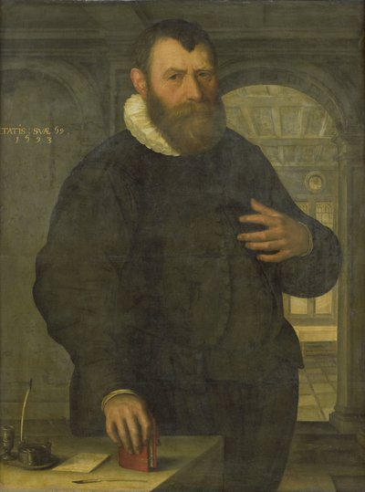 Portrait de Bartholomeus van der Wiere (1534-1603) - Jan Claesz. (attributed to)